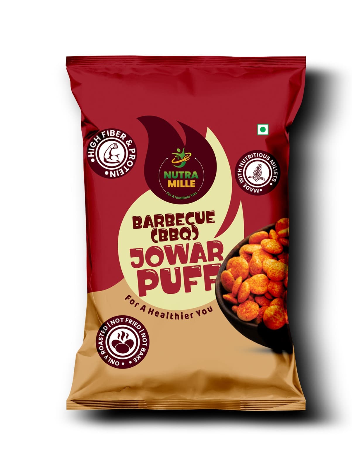 Barbecue (BBQ) Jowar Puffs pack